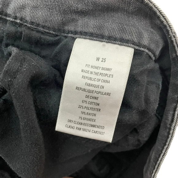 Joe’s Jeans Women’s Honey Skinny High Rise Distressed Jeans in Black Size 25 - Picture 10 of 13